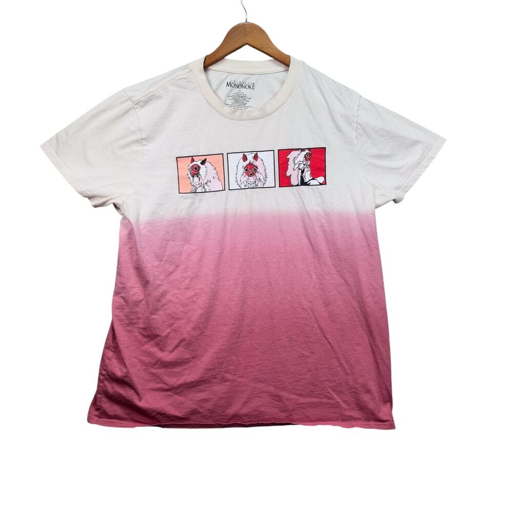 Princess Mononoke T Shirt Studio Ghibli San Ombre Anime Japan Tee Pink 2XL